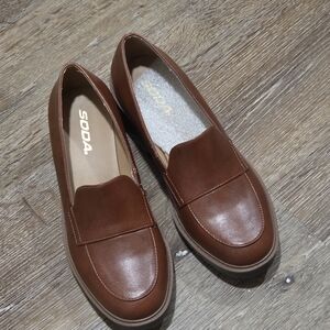 Soda Women's Brown Leather Loafers